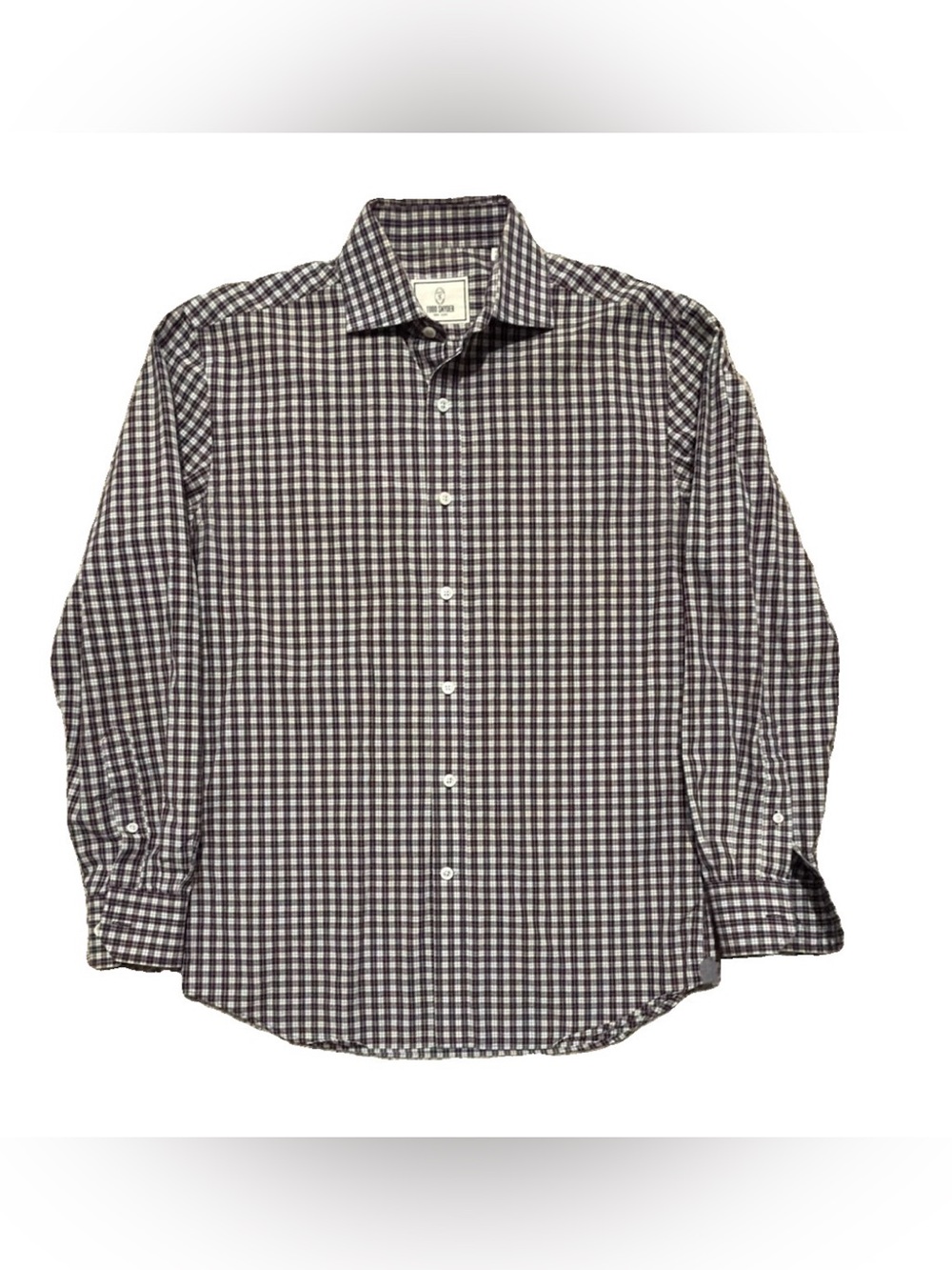 Todd Snyder New York Dress Shirt Mens 15 Spread Collar Purple White Plaid L/S